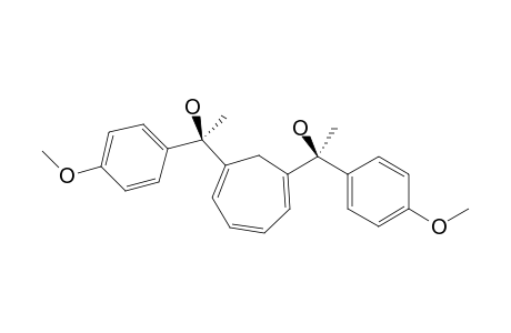 Meso-1,6-bis(.alpha.-hydroxy-4-methoxy-.alpha-methylbenzyl)cyclohepta-1,3,5-triene