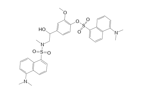 1-Naphthalenesulfonic acid, 5-(dimethylamino)-, 4-[2-[[[5-(dimethylamino)-1-naphthalenyl]sulfonyl]methylamino]-1-hydroxyethyl]-2-methoxyphenyl ester