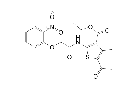 3-thiophenecarboxylic acid, 5-acetyl-4-methyl-2-[[(2-nitrophenoxy)acetyl]amino]-, ethyl ester