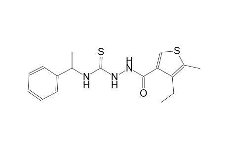 2-[(4-ethyl-5-methyl-3-thienyl)carbonyl]-N-(1-phenylethyl)hydrazinecarbothioamide