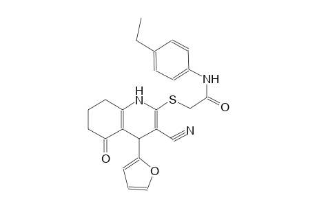 acetamide, 2-[[3-cyano-4-(2-furanyl)-1,4,5,6,7,8-hexahydro-5-oxo-2-quinolinyl]thio]-N-(4-ethylphenyl)-