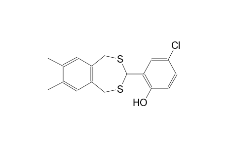 4-Chloro-2-(7,8-dimethyl-1,5-dihydro-2,4-benzodithiepin-3-yl)phenol