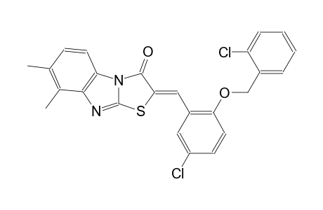(2Z)-2-{5-chloro-2-[(2-chlorobenzyl)oxy]benzylidene}-7,8-dimethyl[1,3]thiazolo[3,2-a]benzimidazol-3(2H)-one