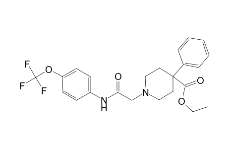 1-[2-keto-2-[4-(trifluoromethoxy)anilino]ethyl]-4-phenyl-isonipecotic acid ethyl ester