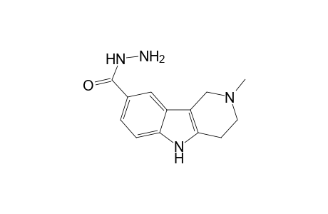 1H-Pyrido[4,3-b]indole-8-carboxylic acid, 2-methyl-2,3,4,5-tetrahydro-, hydrazide