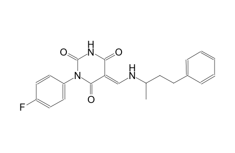 (5E)-1-(4-fluorophenyl)-5-{[(1-methyl-3-phenylpropyl)amino]methylene}-2,4,6(1H,3H,5H)-pyrimidinetrione