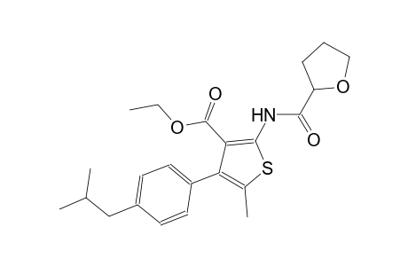 ethyl 4-(4-isobutylphenyl)-5-methyl-2-[(tetrahydro-2-furanylcarbonyl)amino]-3-thiophenecarboxylate