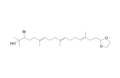 (6E,10E,14E)-3-Bromo-17-(2-dioxolanyl)-2,6,10,15-tetramethyl-6,10,14-heptadecatrien-2-ol