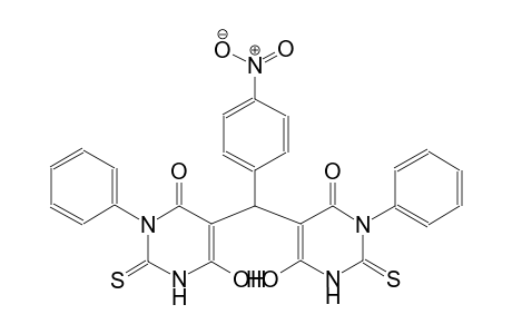 4-methyl-3-[(4-methyl-2-oxo-1-phenyl-6-sulfanylidene-1,2,5,6-tetrahydropyridin-3-yl)(4-nitrophenyl)methyl]-1-phenyl-6-sulfanylidene-1,2,5,6-tetrahydropyridin-2-one