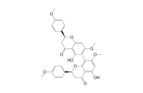 [6,8'-Bi-4H-1-benzopyran]-4,4'-dione, 2,2',3,3'-tetrahydro-5,5'-dihydroxy-7,7'-dimethoxy-2,2'-bis(4-methoxy phenyl)-, [S-(R*,R*)]-