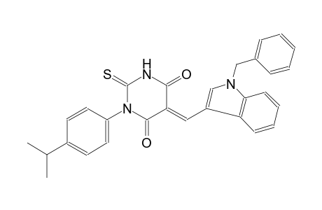 (5E)-5-[(1-benzyl-1H-indol-3-yl)methylene]-1-(4-isopropylphenyl)-2-thioxodihydro-4,6(1H,5H)-pyrimidinedione