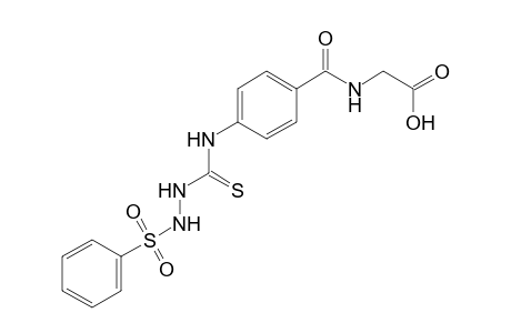 2-(4-(2-(phenylsulfonyl)hydrazinecarbothioamido)benzamido)acetic acid