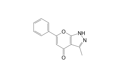 3-Methyl-6-phenylpyrano[2,3-c]pyrazol-4(1H)-one