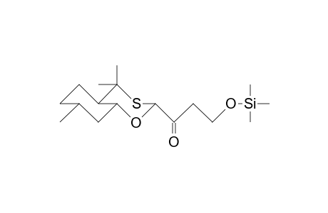 3(eq)-(3-Trimethylsilyloxy-1-oxo-propyl)-5,5,9(eq)-trimethyl-2-oxa-4-thia-trans-bicyclo(4.4.0)decane