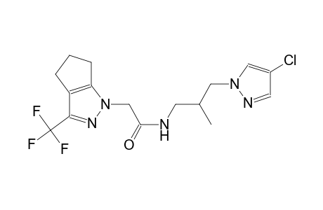 N-[3-(4-chloro-1H-pyrazol-1-yl)-2-methylpropyl]-2-(3-(trifluoromethyl)-5,6-dihydrocyclopenta[c]pyrazol-1(4H)-yl)acetamide