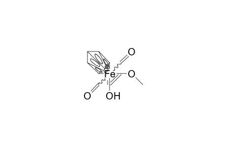 /.eta.-5/-Cyclopentadienyl-(/.eta.-2/-cis-1-hydroxy-2-methoxy-ethene) iron dicarbonyl cation