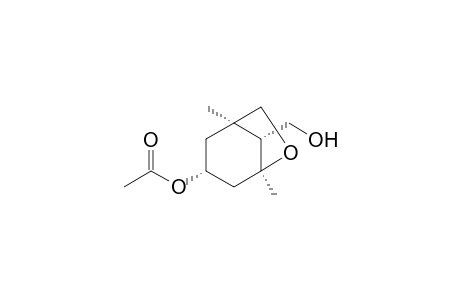 (1R*,3R*,5S*,8R*)-8-(hydroxymethyl)-1,5-dimethyl-6-oxabicyclo[3.2.1]oct-3-yl-acetate