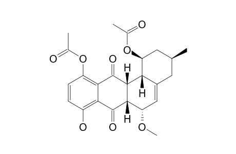 (1R*,3R*)-1,11-DIACETOXY-8-HYDROXY-6-METHOXY-3-METHYL-1,2,3,4,6,6A,12A,12B-OCTAHYDROBENZO-[A]-ANTHRACENE-7,12-DIONE