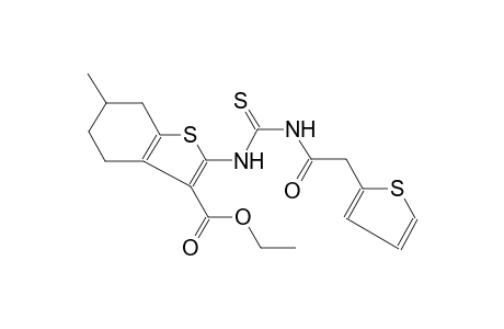 ethyl 6-methyl-2-({[(2-thienylacetyl)amino]carbothioyl}amino)-4,5,6,7-tetrahydro-1-benzothiophene-3-carboxylate