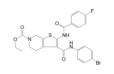 3-[(4-bromoanilino)-oxomethyl]-2-[[(4-fluorophenyl)-oxomethyl]amino]-5,7-dihydro-4H-thieno[2,3-c]pyridine-6-carboxylic acid ethyl ester