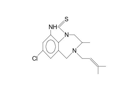 (+)-(S)-4,5,6,7-Tetrahydro-imidazo-9-chloro-5-me-6-(3-me-but-2-enyl)imidazo(4,5,1-jk)(1,4)benzo diazepin-2(1H)-thione