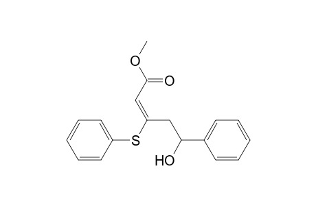 Methyl 5-hydroxy-5-phenyl-3-(phenylthio)pent-2-enoate (E)