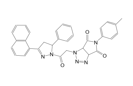 5-(4-methylphenyl)-1-{2-[3-(1-naphthyl)-5-phenyl-4,5-dihydro-1H-pyrazol-1-yl]-2-oxoethyl}-3a,6a-dihydropyrrolo[3,4-d][1,2,3]triazole-4,6(1H,5H)-dione