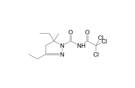 1-(TRICHLOROACETAMIDOCARBONYL)-3,5-DIETHYL-5-METHYL-2-PYRAZOLINE