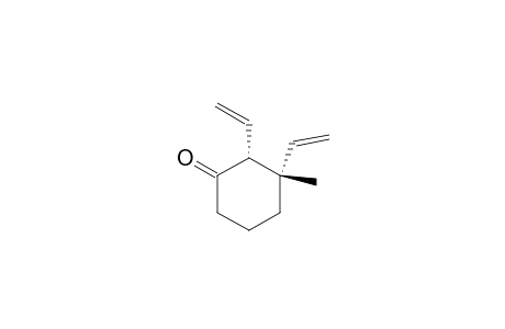 Cyclohexanone, 2,3-diethenyl-3-methyl-, trans-(.+-.)-