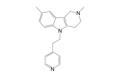 2,8-Dimethyl-5-(2-pyridin-4-ylethyl)-3,4-dihydro-1H-pyrido[4,3-b]indole