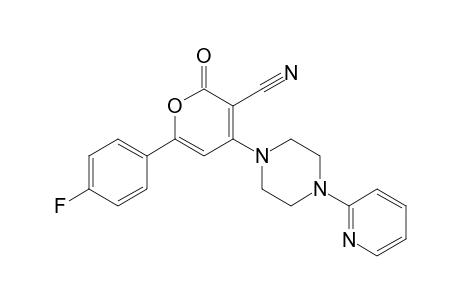 6-(4-fluorophenyl)-2-keto-4-[4-(2-pyridyl)piperazino]pyran-3-carbonitrile