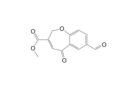1-Benzoxepin-3-carboxylic acid, 7-formyl-2,5-dihydro-5-oxo-, methyl ester