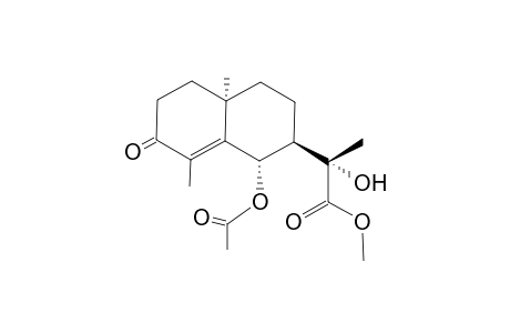 (2S)-2-[(1S,2R,4aR)-1-acetoxy-7-keto-4a,8-dimethyl-1,2,3,4,5,6-hexahydronaphthalen-2-yl]-2-hydroxy-propionic acid methyl ester