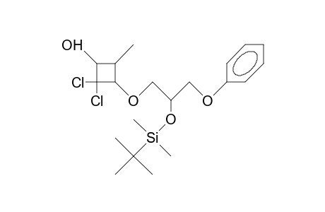 (1a,3A<R>,4A)-2,2-Dichloro-3-(2-<T-butyl-dimethyl-silyloxy>-3-phenoxypropoxy)-4-methyl-cyclobutanol