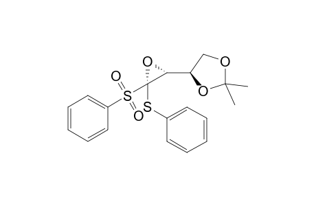 (4R)-2,2-Dimethyl-4-[2.alpha.(R),3.beta.(R*)-3-(phenylsulfonyl)-3-(phenylthio)oxiran-2-yl]-1,3-dioxolane