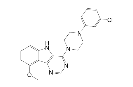 4-[4-(3-chlorophenyl)-1-piperazinyl]-9-methoxy-5H-pyrimido[5,4-b]indole