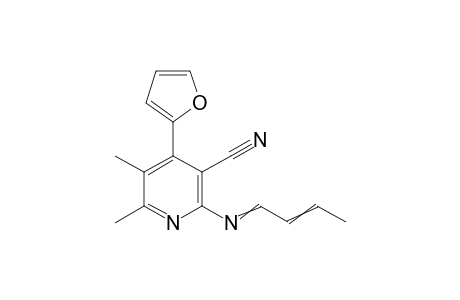 2-(butyl-2-enylideneamino)-4-(furan-2yl)5,6-dimethylpyridine-3-carbonitrile