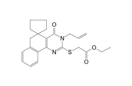 ethyl 2-((3-allyl-4-oxo-4,6-dihydro-3H-spiro[benzo[h]quinazoline-5,1'-cyclopentan]-2-yl)thio)acetate