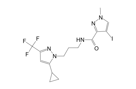 N-{3-[5-cyclopropyl-3-(trifluoromethyl)-1H-pyrazol-1-yl]propyl}-4-iodo-1-methyl-1H-pyrazole-3-carboxamide