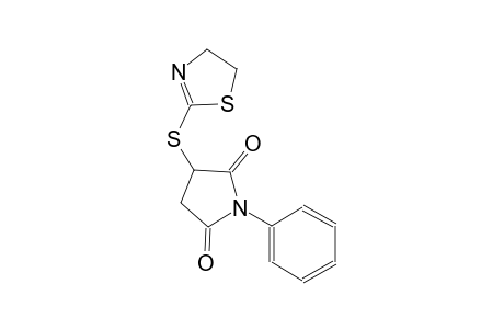 3-(4,5-dihydro-1,3-thiazol-2-ylsulfanyl)-1-phenyl-2,5-pyrrolidinedione