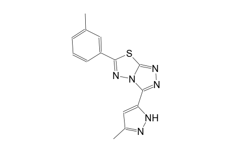 6-(3-methylphenyl)-3-(3-methyl-1H-pyrazol-5-yl)[1,2,4]triazolo[3,4-b][1,3,4]thiadiazole