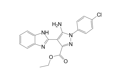 Ethyl 5-amino-1-(p-chlorophenyl)-4-(benzimidazol-2-yl)pyrazole-3-carboxylate