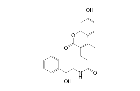 2H-1-benzopyran-3-propanamide, 7-hydroxy-N-(2-hydroxy-2-phenylethyl)-4-methyl-2-oxo-