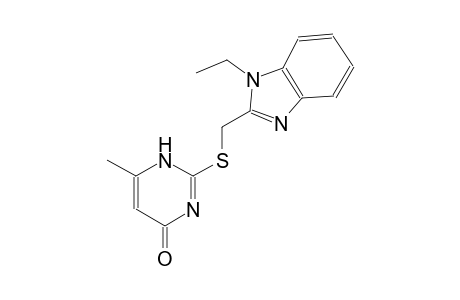 2-(((1-ethyl-1H-benzo[d]imidazol-2-yl)methyl)thio)-6-methylpyrimidin-4(3H)-one