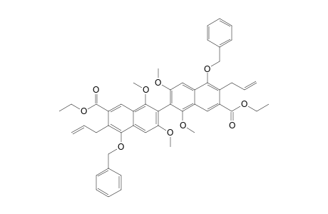 Diethyl 5,5'-bis(benzyloxy)-6,6'-diallyl-1,1',3,3'-tetramethoxy-2,2'-binaphthalene-7,7'-dicarboxylate