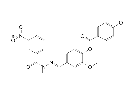 2-methoxy-4-{(E)-[(3-nitrobenzoyl)hydrazono]methyl}phenyl 4-methoxybenzoate