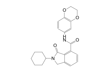 2-cyclohexyl-N-(2,3-dihydro-1,4-benzodioxin-6-yl)-3-oxo-4-isoindolinecarboxamide