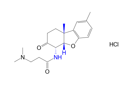 3-(DIMETHYLAMINO)-N-(8,9bbeta-DIMETHYL-1,2,3,4,4abeta,9b-HEXAHYDRO-3-OXO-4alpha-DIBENZOFURANYL)PROPIONAMIDE, MONOHYDROCHLORIDE