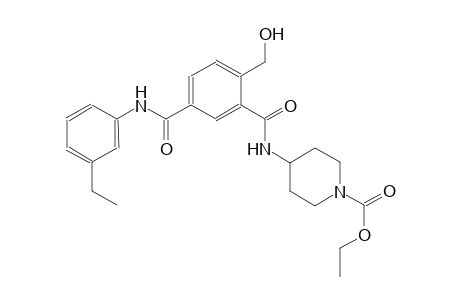 1-piperidinecarboxylic acid, 4-[[5-[[(3-ethylphenyl)amino]carbonyl]-2-(hydroxymethyl)benzoyl]amino]-, ethyl ester