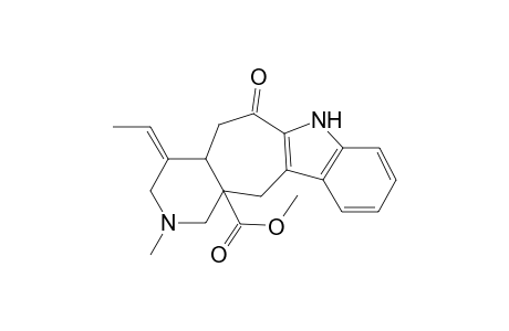 Pyrido[3',4':4,5]cyclohept[1,2-b]indole-12a(1H)-carboxylic acid, 4-ethylidene-2,3,4,4a,5,6,7,12-octahydro-2-methyl-6-oxo-, methyl ester